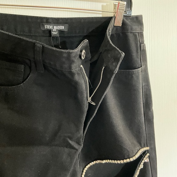 STEVE MADDEN TAYLOR JEAN  New BLACK  “30/31”  Western current style - Picture 5 of 11